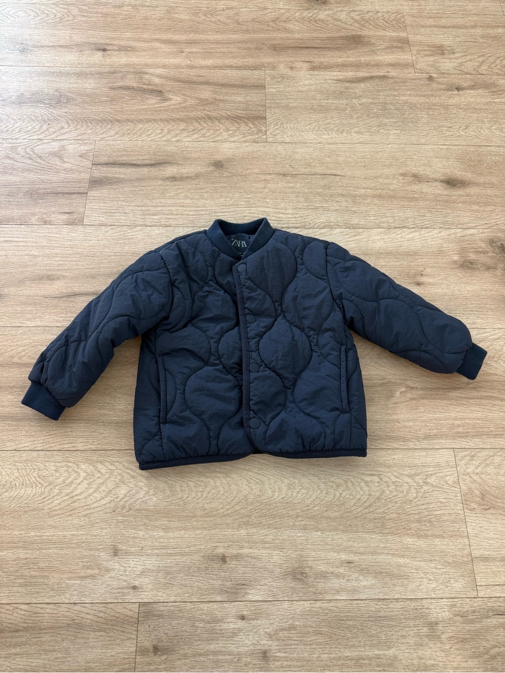 ZARA bomber jacket in navy blue